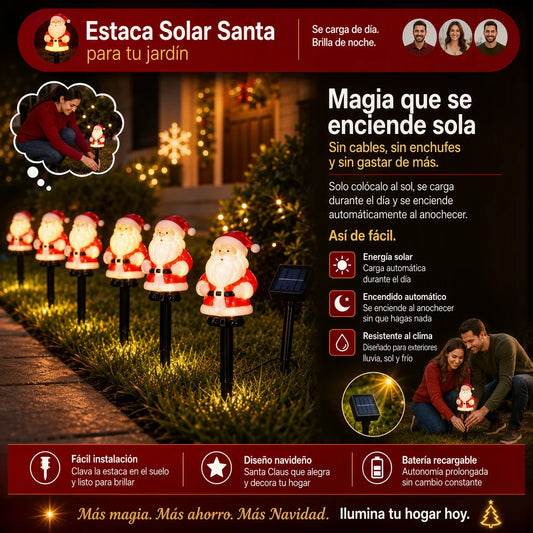 LUZ LED SOLAR PAPA NOÉL